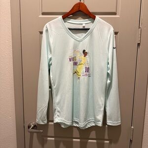 runDisney Wine & Dine 10K Women’s Long Sleeve Performance Shirt Size L Disney‎